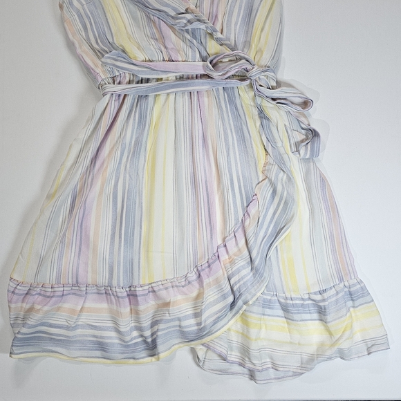 Lauren Conrad Dress Womens Small Multicolor Pastel Stripe Spring Cottagecore NEW - Picture 4 of 8